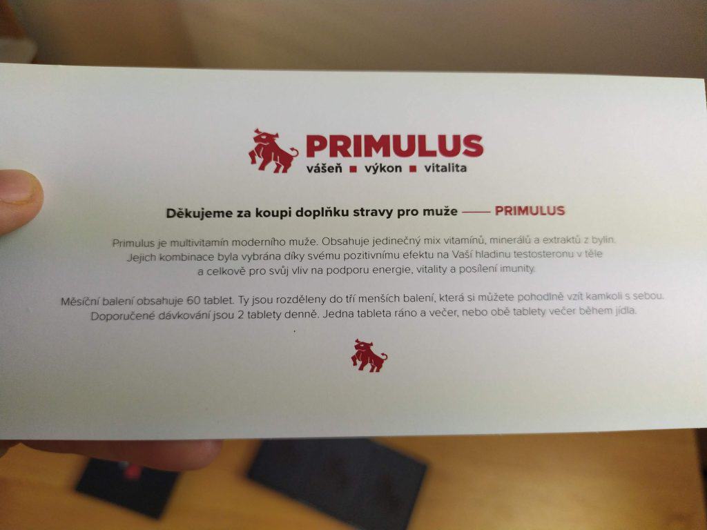 poďakovanie primulus